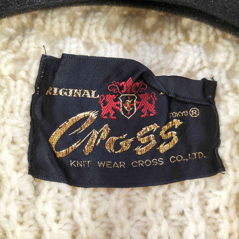 KNIT WEAR CROSS ショールカラー カーディガン メンズ JPN:M