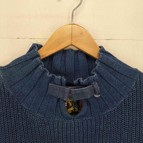 PUSSER'S WEST INDIES エルボーパッチ インディゴ染 コットンニット メンズ JPN:L