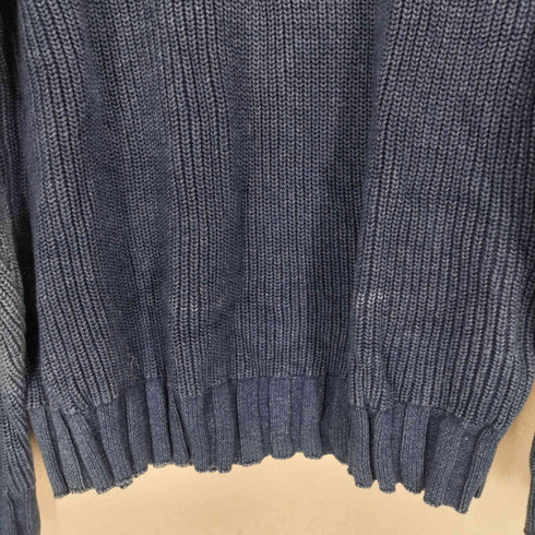PUSSER'S WEST INDIES エルボーパッチ インディゴ染 コットンニット メンズ JPN:L