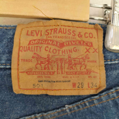 リーバイス Levis 70s 501 66前期 ジッパーフライデニムパンツ スモールe 赤耳 ボタン裏6 42TALON メンズ W29 L34