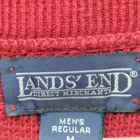 ランズエンド LANDS END USA製 スタンドカラー ボタン ニット セーター メンズ import:M