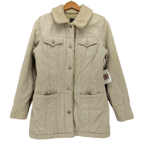 ギャップ Gap 00S OLD 襟ボア コーデュロイ ハーフ コート レディース import:S