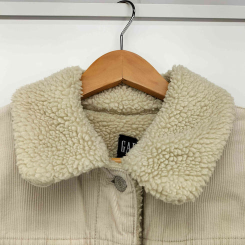 ギャップ Gap 00S OLD 襟ボア コーデュロイ ハーフ コート レディース import:S