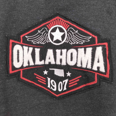 STATE OF MINE OKLAHOMA フロントパイル刺繍プルオーバーパーカー メンズ JPN:M