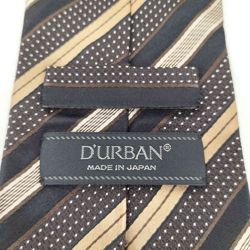 ダーバン DURBAN 総柄 ストライプ ドット シルク混 ネクタイ メンズ