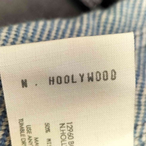 エヌハリウッド N.HOOLYWOOD ポケット ストライプ コットンシャツ メンズ 36
