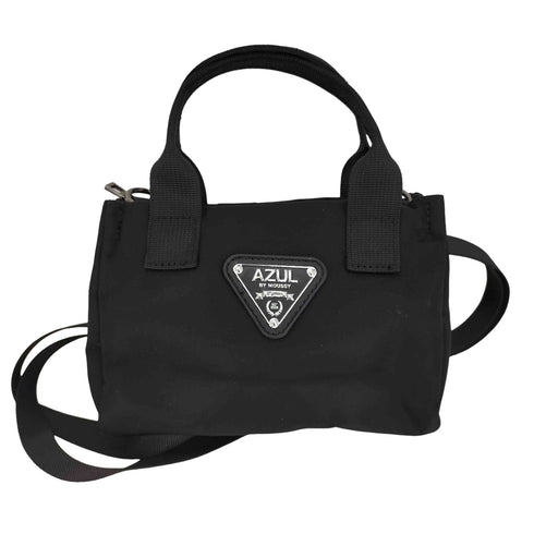 アズールバイマウジー AZUL by moussy 24SS ロゴプレート高密度ナイロンミニバッグ ショルダーバッグ レディース