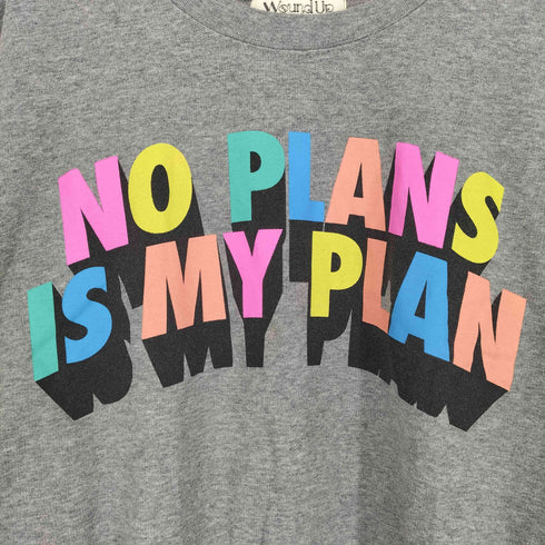 NO PLANS IS MY PLAN クルーネックスウェット メンズ JPN:L
