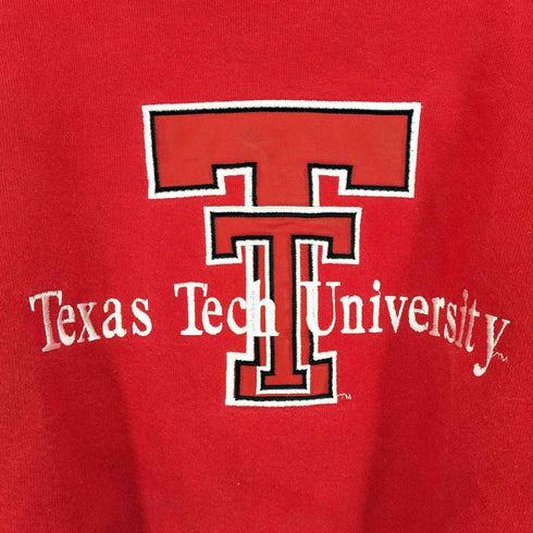 TEAM EDITION APPAREL USA製 TEXAS TECH UNIVERSITY フロント刺繍クルーネックスウェット メンズ JPN:M