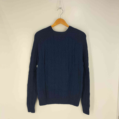 ブルックスブラザーズ BROOKS BROTHERS ITALIAN YARN ロゴ刺繍 ラグランスリーブ ウール クルーネックニット メンズ import:S