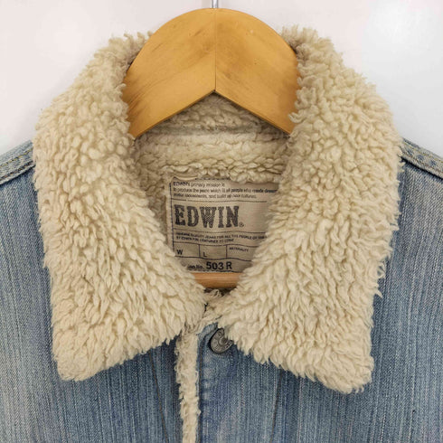 エドウィン EDWIN ボアデニムジャケット メンズ import:L