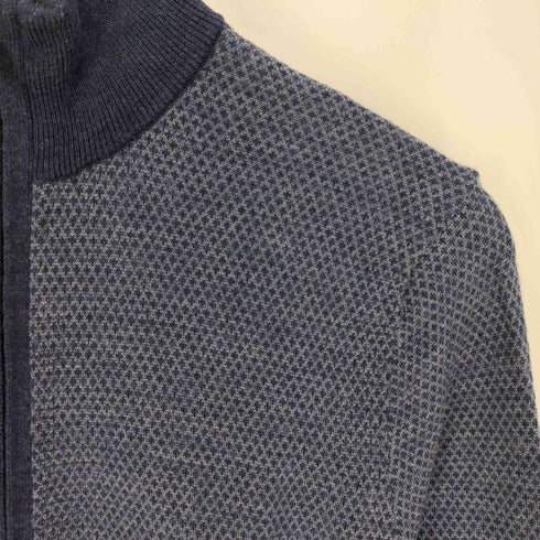 ブルックスブラザーズ BROOKS BROTHERS 総柄 ジップアップ ハイネック ウールニット メンズ import:S