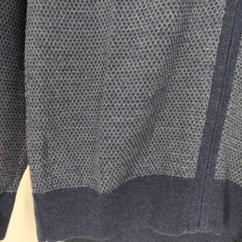 ブルックスブラザーズ BROOKS BROTHERS 総柄 ジップアップ ハイネック ウールニット メンズ import:S