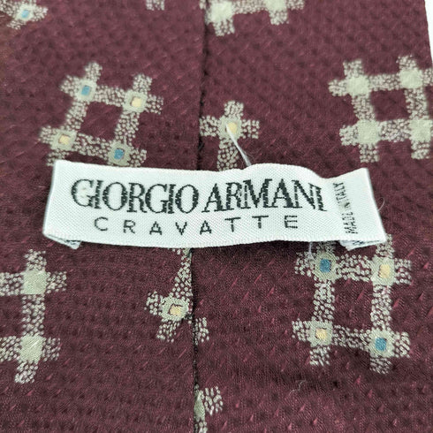 ジョルジオアルマーニ Giorgio Armani 総柄 シルクネクタイ メンズ