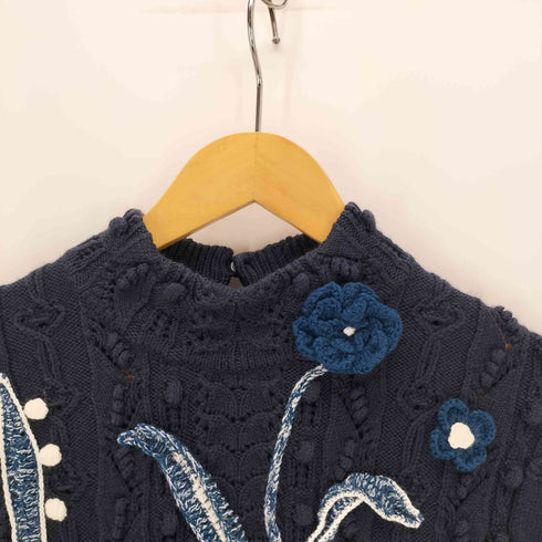 マメクロゴウチ Mame Kurogouchi Floral Motif Hand-Knitted Vest レディース 2