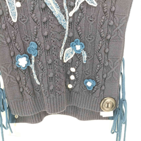マメクロゴウチ Mame Kurogouchi Floral Motif Hand-Knitted Vest レディース 2