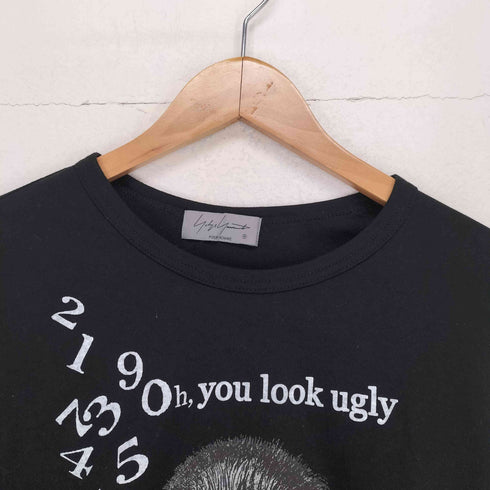 ヨウジヤマモトプールオム Yohji Yamamoto POUR HOMME コットン天竺 lookプリント半袖Tシャツ メンズ JPN:3