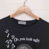 ヨウジヤマモトプールオム Yohji Yamamoto POUR HOMME コットン天竺 lookプリント半袖Tシャツ メンズ JPN:3