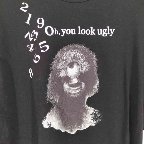 ヨウジヤマモトプールオム Yohji Yamamoto POUR HOMME コットン天竺 lookプリント半袖Tシャツ メンズ JPN:3
