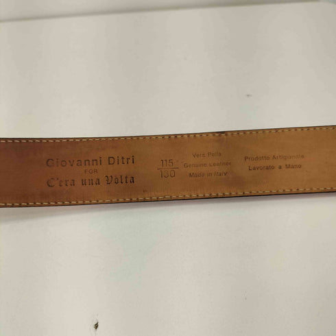 Giovanni Ditri リザード型押しレザーベルト メンズ 115/130