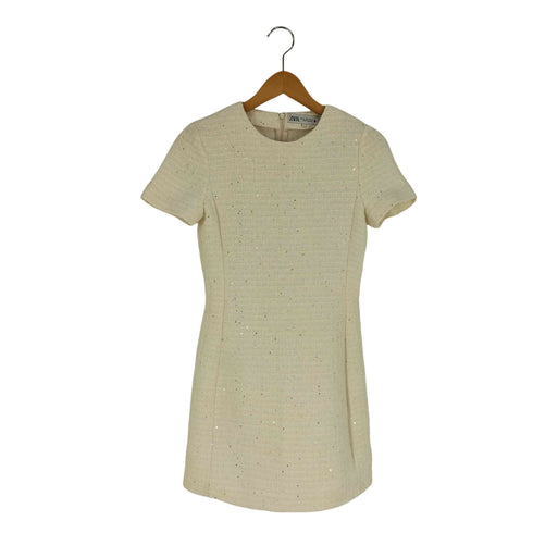 ザラ ZARA ZW COLLECTION ショート テクスチャー ワンピース レディース import:XS