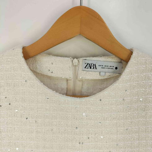 ザラ ZARA ZW COLLECTION ショート テクスチャー ワンピース レディース import:XS