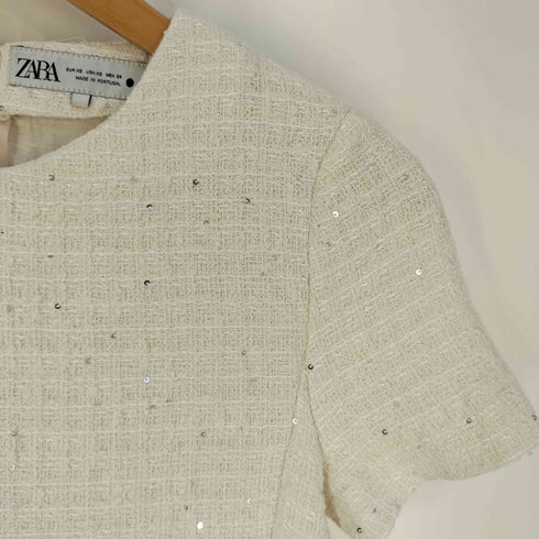 ザラ ZARA ZW COLLECTION ショート テクスチャー ワンピース レディース import:XS