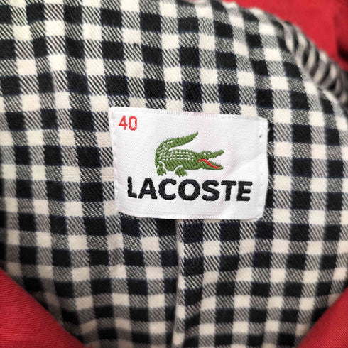 ラコステ LACOSTE 裏地チェック ステンカラーコート レディース 40