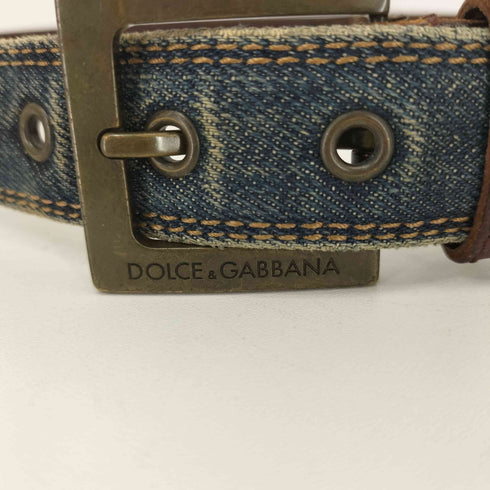 ドルチェアンドガッバーナ DOLCE&GABBANA デニム レザーベルト メンズ