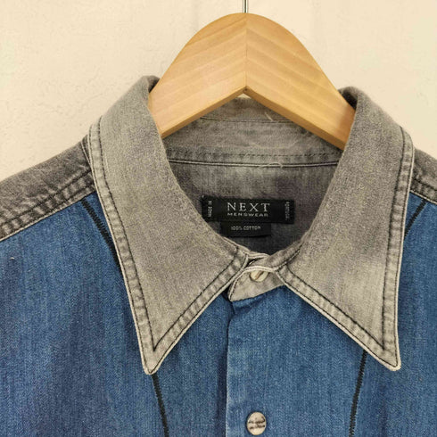 NEXT MENSWEAR ポルトガル製 バイカラー デニムシャツ メンズ
