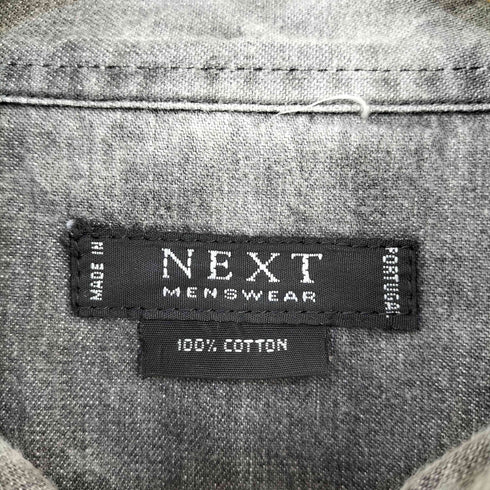 NEXT MENSWEAR ポルトガル製 バイカラー デニムシャツ メンズ