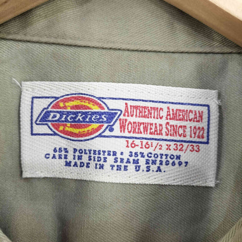 ディッキーズ Dickies USA製 ワークシャツ メンズ 16-16 1/2