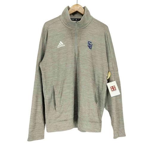 アディダス adidas フロント刺繍ハーフジップトップス メンズ JPN:L