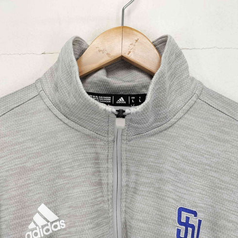 アディダス adidas フロント刺繍ハーフジップトップス メンズ JPN:L