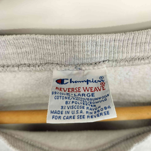 チャンピオン Champion 90S MADE IN USA 刺繍タグ REVERSE WEAVE 目有クルーネックスウェット メンズ import:XL