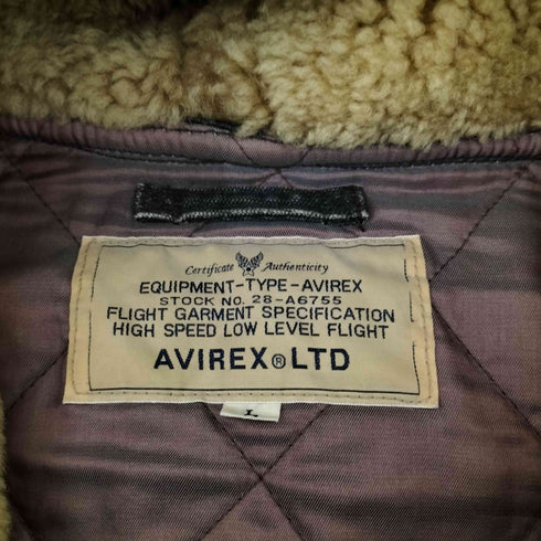 アヴィレックス AVIREX ムートン切替ハーフコート メンズ JPN:L