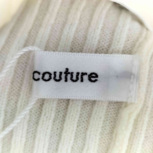 ナチュラルクチュール natural couture 前後2WAY袖口レースリブニット レディース FREE