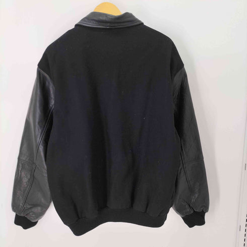 エヌエフエル NFL チームロゴレザー切替ウールスタジャン メンズ import:XL