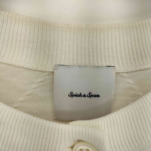 スピックアンドスパン Spick and Span ICECOTTON クルーネックカーディガン レディース