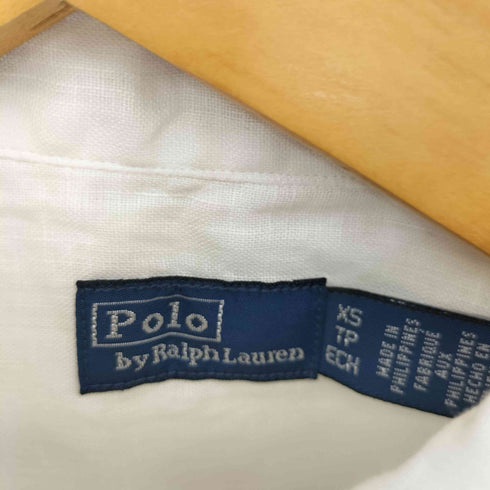 ポロバイラルフローレン Polo by RALPH LAUREN ポニー刺繍 リネンポップオーバーシャツ レディース XS
