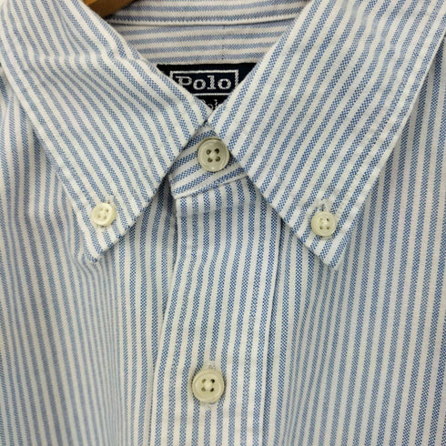 ポロバイラルフローレン Polo by RALPH LAUREN THE BIG SHIRT ポニー刺繍 ストライプボタンダウンシャツ メンズ M