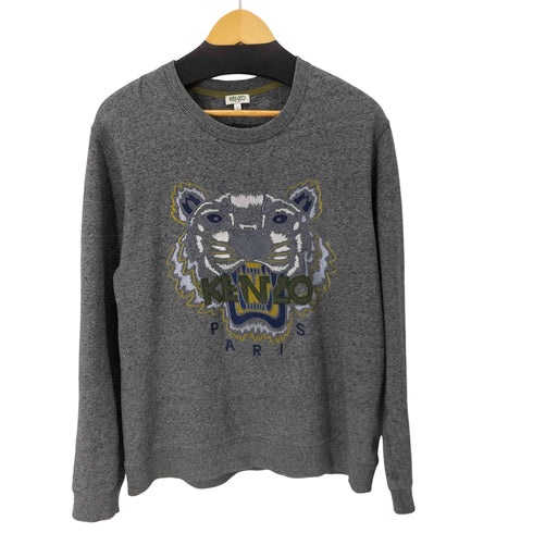ケンゾーパリス KENZO PARIS TIGER CLASSIC SWEATSHIRT タイガー刺繍クルーネックスウェットプルオーバー 虎 メンズ JPN:L