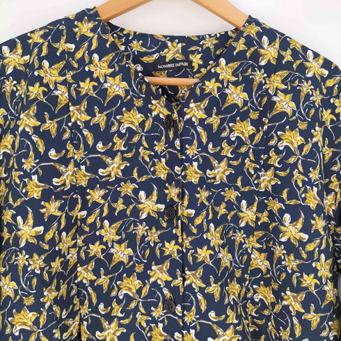 ノンブルアンペール NOMBRE IMPAIR water color flower blouse ウォーターカラー フラワー ブラウス レディース FREE