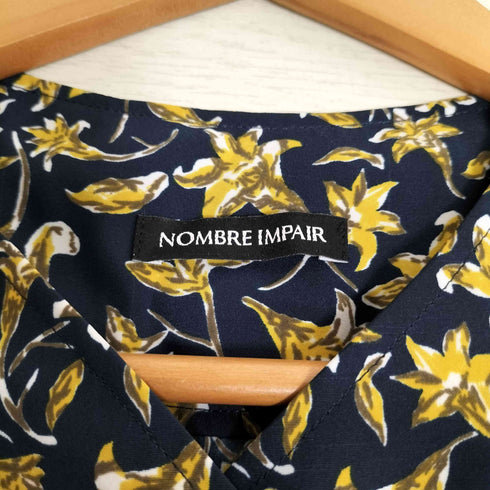 ノンブルアンペール NOMBRE IMPAIR water color flower blouse ウォーターカラー フラワー ブラウス レディース FREE