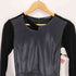 アルマーニエクスチェンジ ARMANI EXCHANGE ベロア フェイクレザー 異素材切替タイトワンピース レディース import:XS