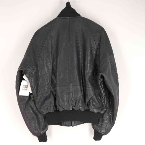 WORKLEFT クロコ型押しレザージャケット 比翼ジップ 本革 メンズ import:M