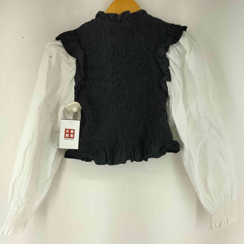 ザラ ZARA フリルギャザーブラウス レディース M
