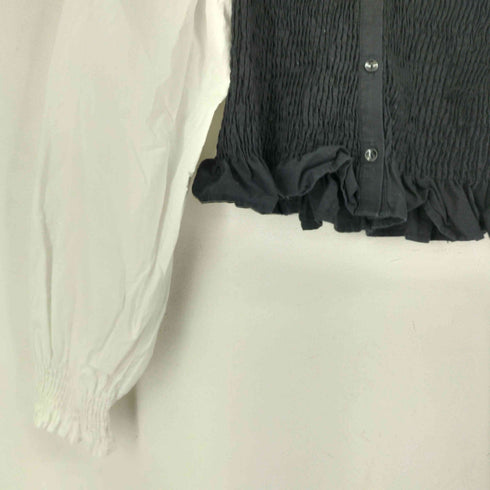 ザラ ZARA フリルギャザーブラウス レディース M