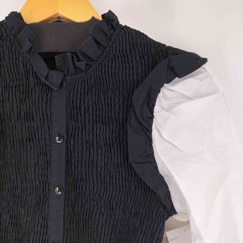 ザラ ZARA フリルギャザーブラウス レディース M