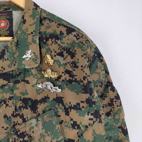 ユーエスエムシー USMC デザートマーパットジャケット BLOUSE DESERT MARPAT CAMOUFLAGE MCCUU デジカモ 米軍階級章 大佐ピンズ メンズ SMALL-REGULAR